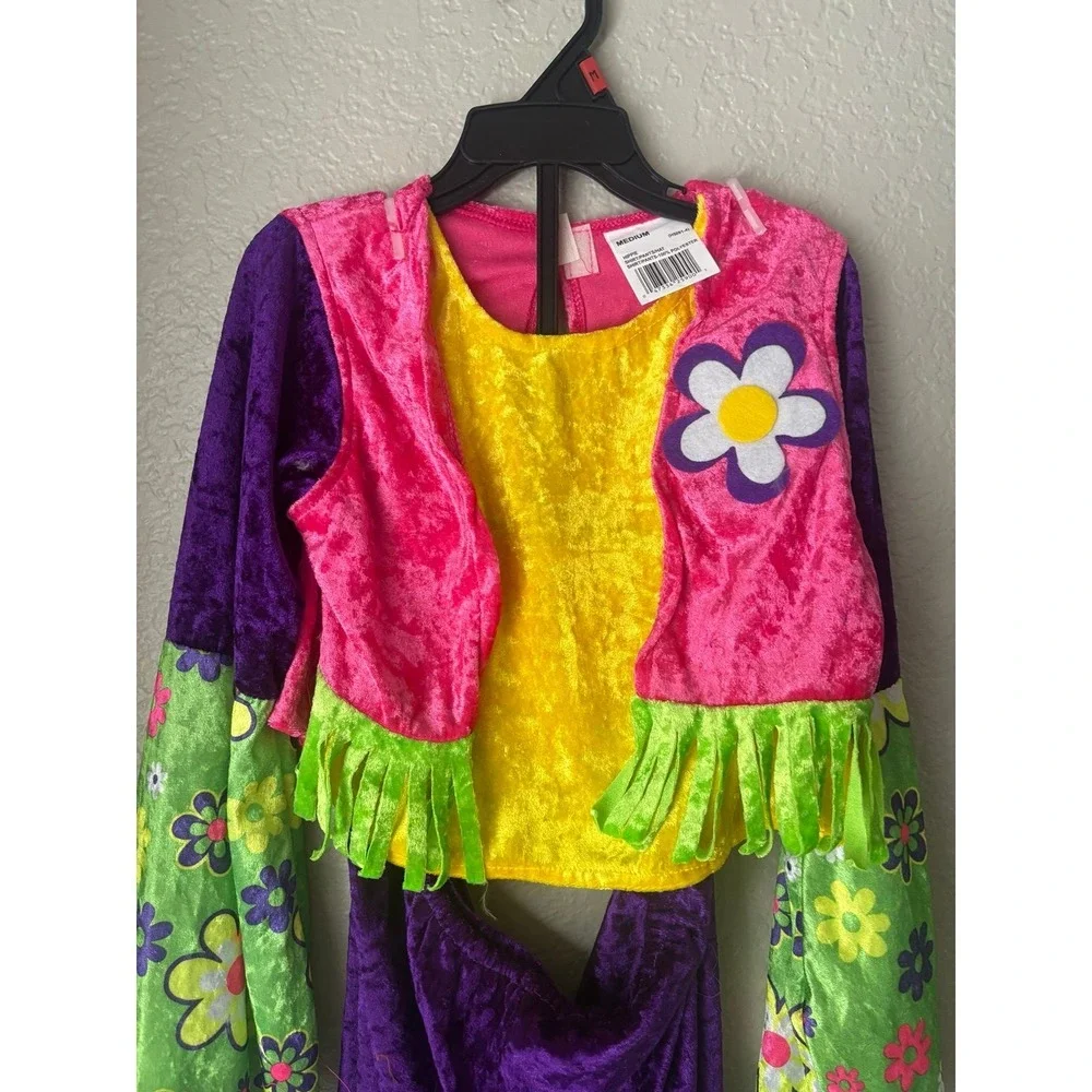 Hippie Dippie Girls Costume Childs‎ Medium (8-10)